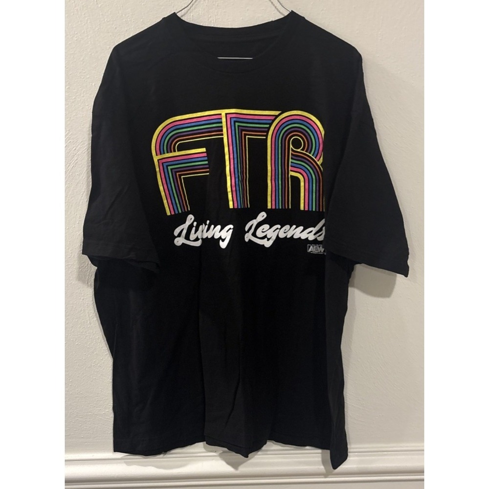 FTR Living Legends AEW T Shirt Mens 2XL Black Wrestling Tee